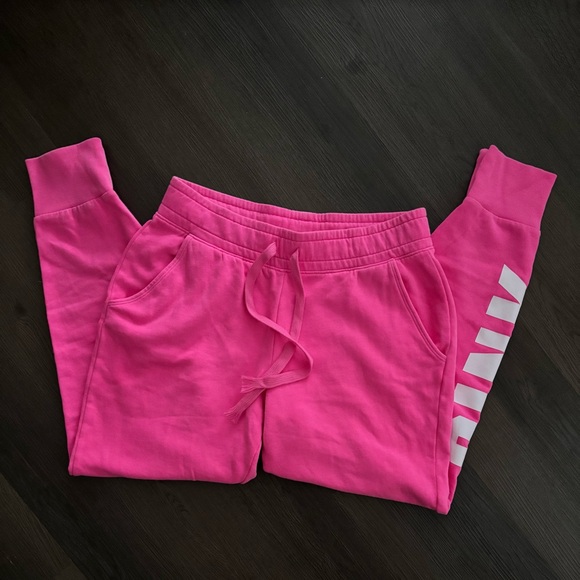 PINK Victoria's Secret Pants - PINK Victoria's Secret Bright Pink Joggers Sz Medium